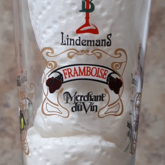 Tall beer Glass LINDEMANS Gold Rim Barware - Picture 5 of 8